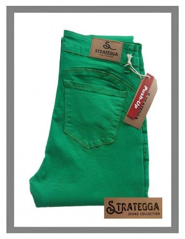 Pantalón chica pitillo Push-Up en verde beneton Strategga V3