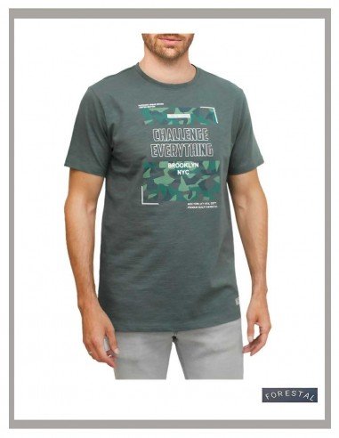 Camiseta hombre tallas especiales verde kaki Forestal 701274