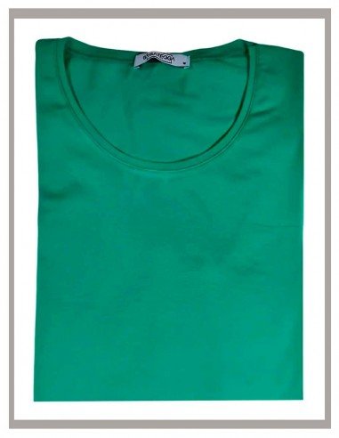 Camiseta mujer básica verde beneton de manga corta Strategga