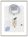 Camisa de hombre de cuello mao blanco lino de marca La Española 5541